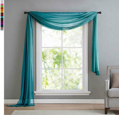 -560-Voile Querbehang, Freihanddeko -560-