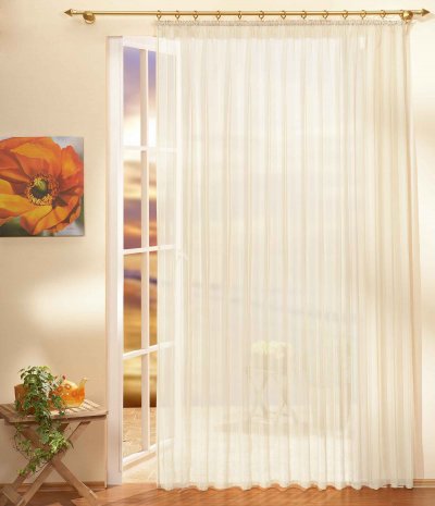 -610001-   Gardinen Store Voile mit Kräuselband