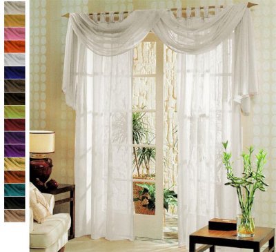 -60999-Voile komplett GARDINEN SET 3tlg. -60999-