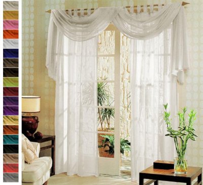 -60999-Voile komplett GARDINEN SET 3tlg. -60999-