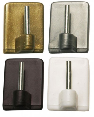 -121-   Klebeplatten für Vitragestangen, 4 Stück