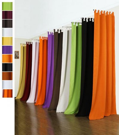 -20400-Vorhang Blickdicht Schlaufenschal aus Microsatin, matt, Kräuselband -20400-