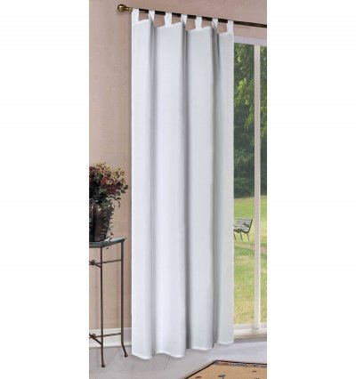 -20400-Vorhang Blickdicht Schlaufenschal aus Microsatin, matt, Kräuselband -20400-
