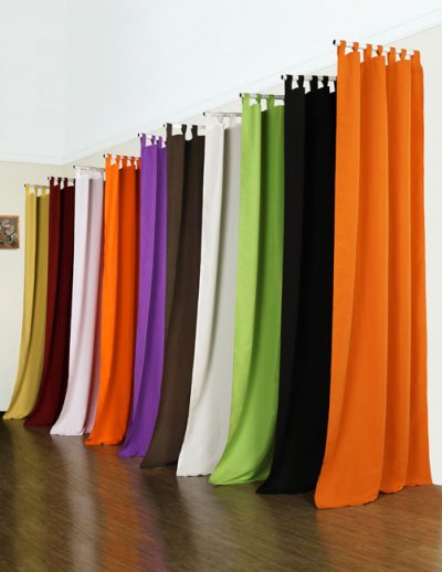 -20400-Vorhang Blickdicht Schlaufenschal aus Microsatin, matt, Kräuselband -20400-