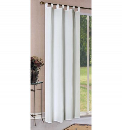 -20400-Vorhang Blickdicht Schlaufenschal aus Microsatin, matt, Kräuselband -20400-