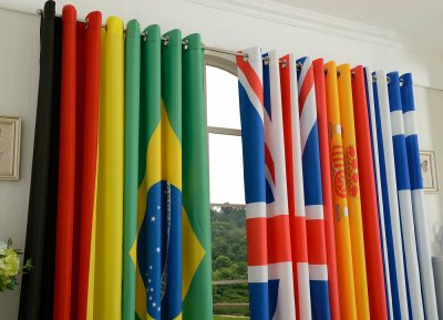 -20360-Gardine Vorhang Ösenschal Flagge Fußball Fan Italien Deutschland Frankreich