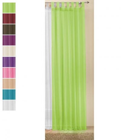 -61225-Schlaufenschal Gardine Voile transparent Schal...