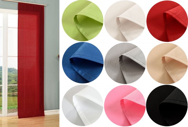 -85620-Schiebegardine Flächenvorhang Wildseide Optik Vorhang 245x60 cm -85620-