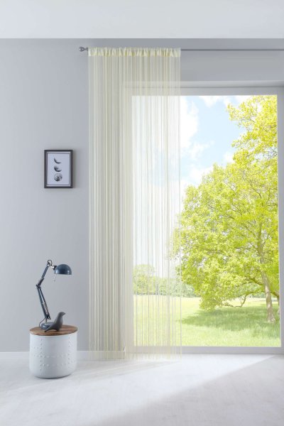 -20303- Creme 250x145 Fadengardine, Tunneldurchzug -20303-