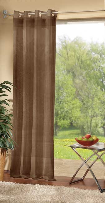 -20332- Braun HxB 245x140 cm Voile Ösen Schal UNI...