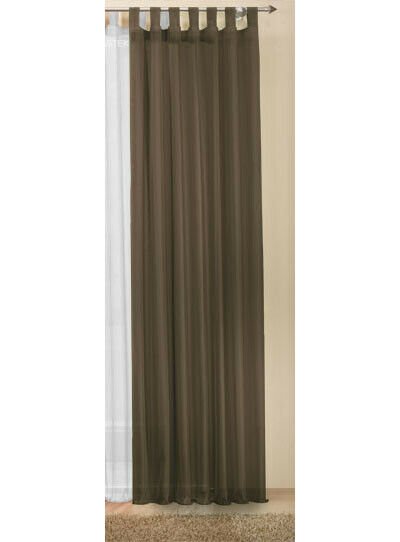 -61000- Braun 245x140 Schlaufenschal Voile, transparent -61000-