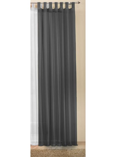 -61000- Schwarz 245x140 Schlaufenschal Voile, transparent...
