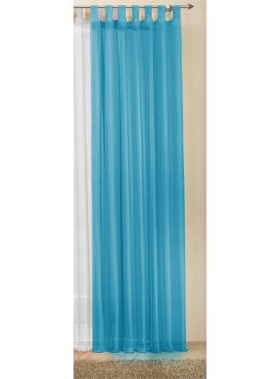 -61000- Blau 245x140 Schlaufenschal Voile, transparent...