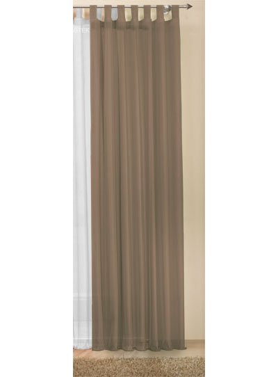-61000- Nougat 245x140 Schlaufenschal Voile, transparent...