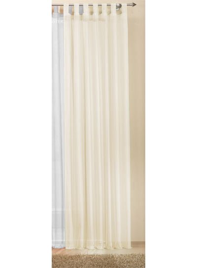 -61000- Creme 245x140 Schlaufenschal Voile, transparent...