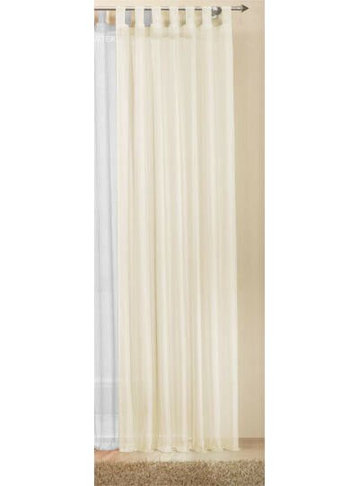 -61000- Creme 245x140 Schlaufenschal Voile, transparent -61000-