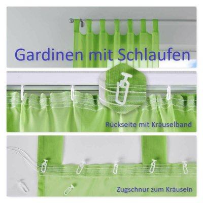 -61000- Creme 245x140 Schlaufenschal Voile, transparent -61000-