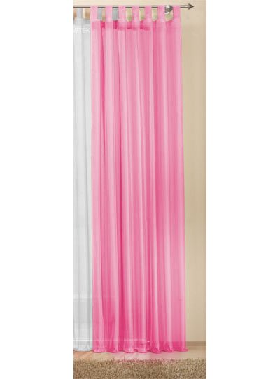 -61000- Rosa 245x140 Schlaufenschal Voile, transparent...
