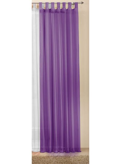 -61000- Lila 245x140 Schlaufenschal Voile, transparent...
