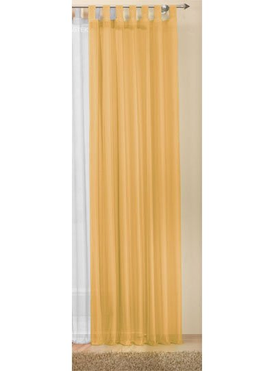 -61000- Gelb 245x140 Schlaufenschal Voile, transparent...