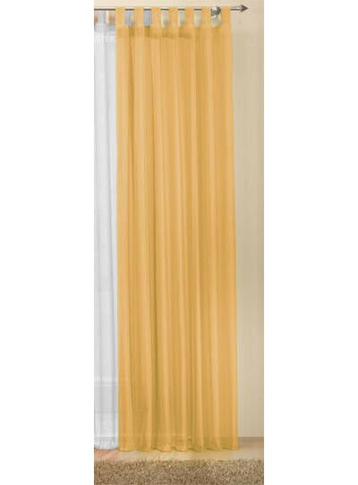 -61000- Gelb 245x140 Schlaufenschal Voile, transparent -61000-