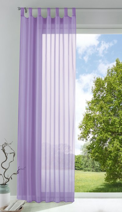 -61000- Flieder 245x140 Schlaufenschal Voile, transparent...