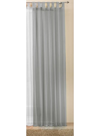 -61000- Grau 245x140 Schlaufenschal Voile, transparent...