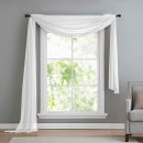 -560- Weiß 140x600 Voile Querbehang, Freihanddeko -560-