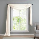 -560- Creme 140x600 Voile Querbehang, Freihanddeko -560-