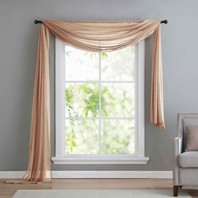 -560- Sand 140x600 Voile Querbehang, Freihanddeko -560-