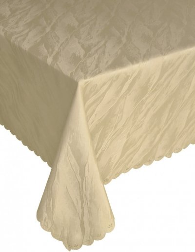 -181-  Creme-130x180 YASMIN Jacquard Damast Tischdecke