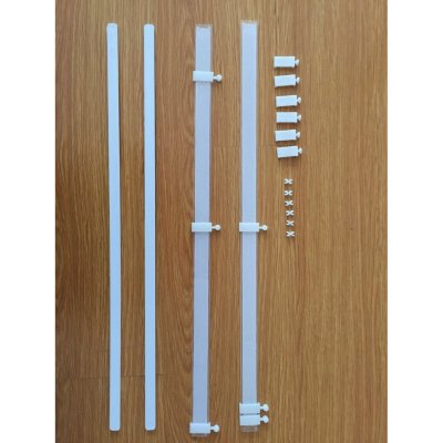 -85589- Rosa 245x60 Flächenvorhang Schiebegardine mit Zubehör -85589-