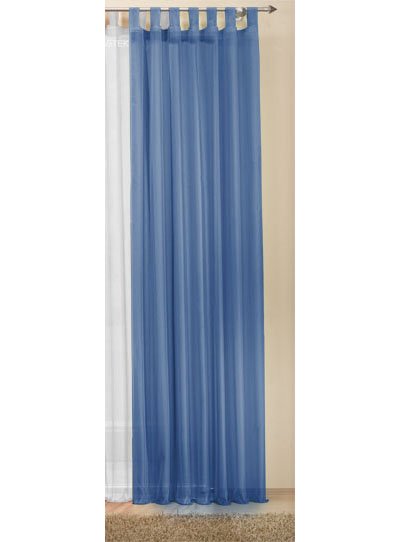 -61175- Blau 245x140 Schlaufenschal Voile, transparent,...