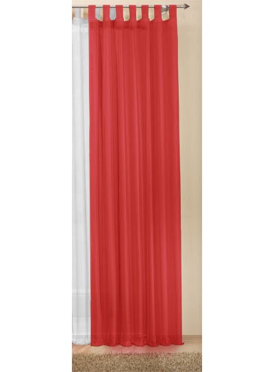 -61175- Rot 225x140 Schlaufenschal Voile, transparent,...