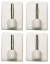 -121-  Weiß- Klebeplatten für Vitragestangen, 4 Stück
