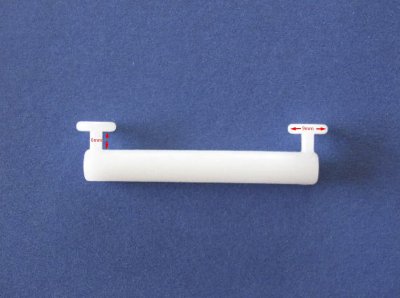 -101-  Weiß-5 Schlaufengleiter, 8 Stück, Länge 5 cm