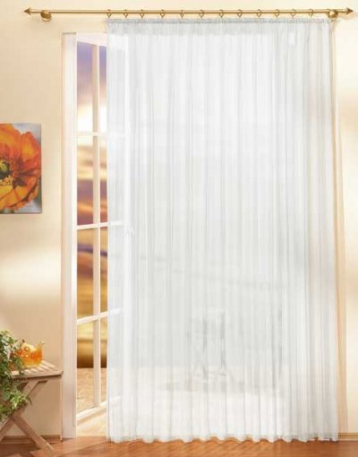 -610011- Weiß 160x450 Gardinen Store Voile mit...