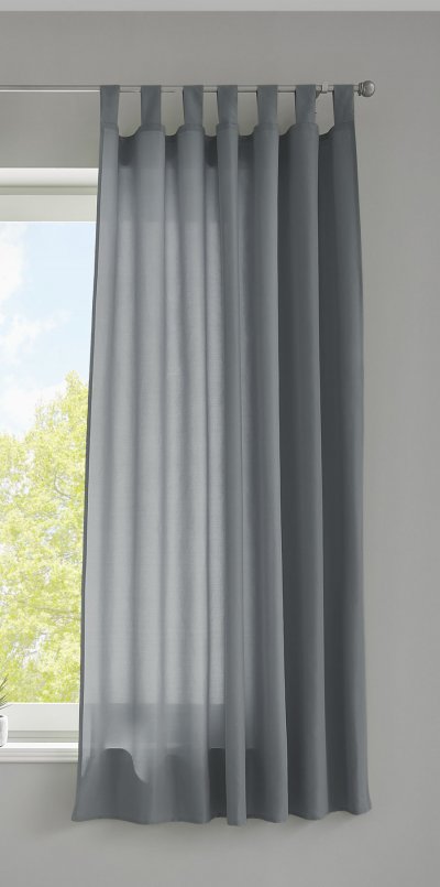 -20400- Grau 175x140 Vorhang Blickdicht Schlaufenschal...