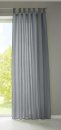 -20400- Grau 245x140 Vorhang Blickdicht Schlaufenschal aus Microsatin, matt, Kräuselband -20400-