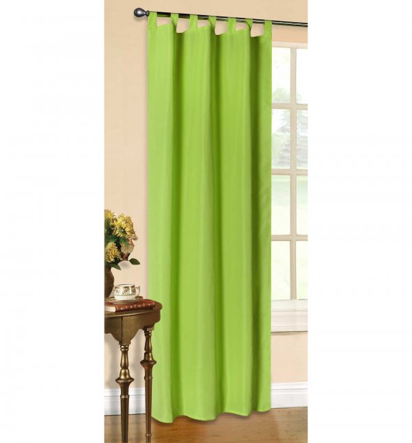 -20400- Apfelgrün 245x140 Vorhang Blickdicht Schlaufenschal aus Microsatin, matt, Kräuselband -20400-