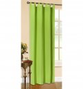-20400- Apfelgrün 245x140 Vorhang Blickdicht Schlaufenschal aus Microsatin, matt, Kräuselband -20400-