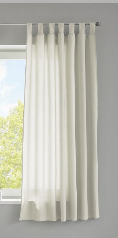 -20400- Creme 175x140 Vorhang Blickdicht Schlaufenschal...