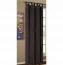 -20400- Braun 245x140 Vorhang Blickdicht Schlaufenschal aus Microsatin, matt, Kräuselband -20400-