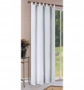-20400- Weiß 225x140 Vorhang Blickdicht Schlaufenschal aus Microsatin, matt, Kräuselband -20400-