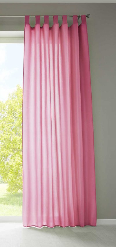 -20400- Pink 245x140 Vorhang Blickdicht Schlaufenschal...