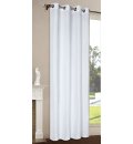 -20405- Weiß HxB 175x140 Vorhang Blickdicht Schal mit Ösen aus Microsatin, matt -20405-