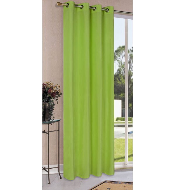 -20405- Apfelgrün HxB 225x140 Vorhang Blickdicht Schal mit Ösen aus Microsatin, matt -20405-