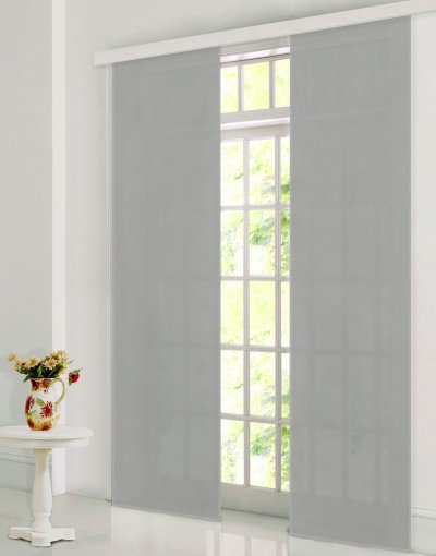 -85600- Grau 245x60 Schiebegardine blickdicht matt...