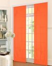 -85600- Orange 245x60 Schiebegardine blickdicht matt Flächenvorhang Mikrofaser mit Zubehör -85600-