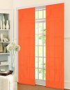 -85600- Orange 245x60 Schiebegardine blickdicht matt Flächenvorhang Mikrofaser mit Zubehör -85600-